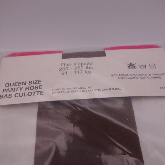 Vintage La Tosca Queen Size Reinforced Toe X LARGE 200-260 lbs. Taupe Panty Hose - Picture 10 of 16